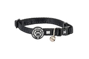 Max & Molly cat collar with safety buckle, bell, and ID tag – adjustable and comfortable for everyday wear.