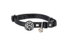 Max & Molly cat collar with safety buckle, bell, and ID tag – adjustable and comfortable for everyday wear.