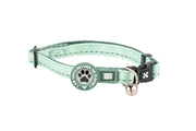 Max & Molly cat collar with safety buckle, bell, and ID tag – adjustable and comfortable for everyday wear.