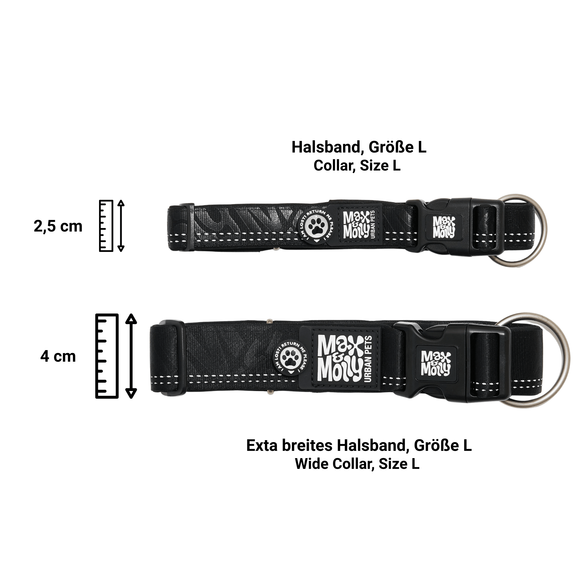 Smart ID Wide Collar - Matrix 2.0 Black