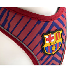 FC Barcelona dog harness with ergonomic design and padded fit – perfect for comfortable walks with your dog.