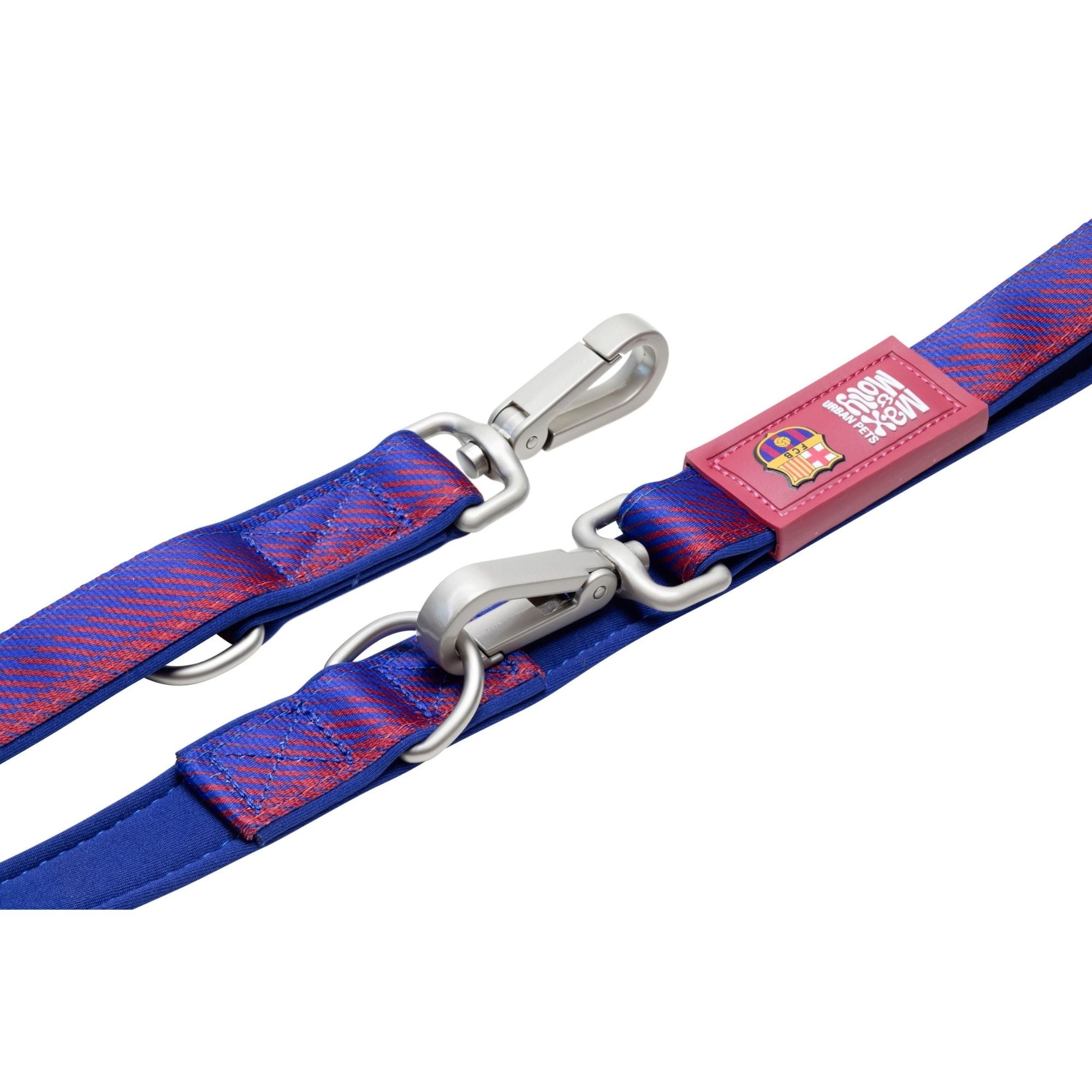 FC Barcelona multi-function dog leash by Max & Molly – adjustable, versatile, and durable for everyday walks and training.