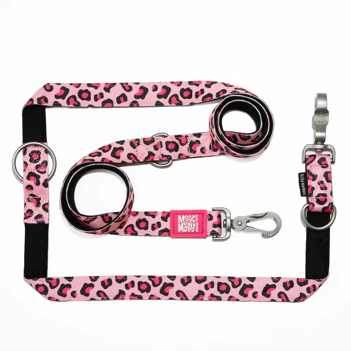 Multifunktionsleine - Leopard Pink 2.0
