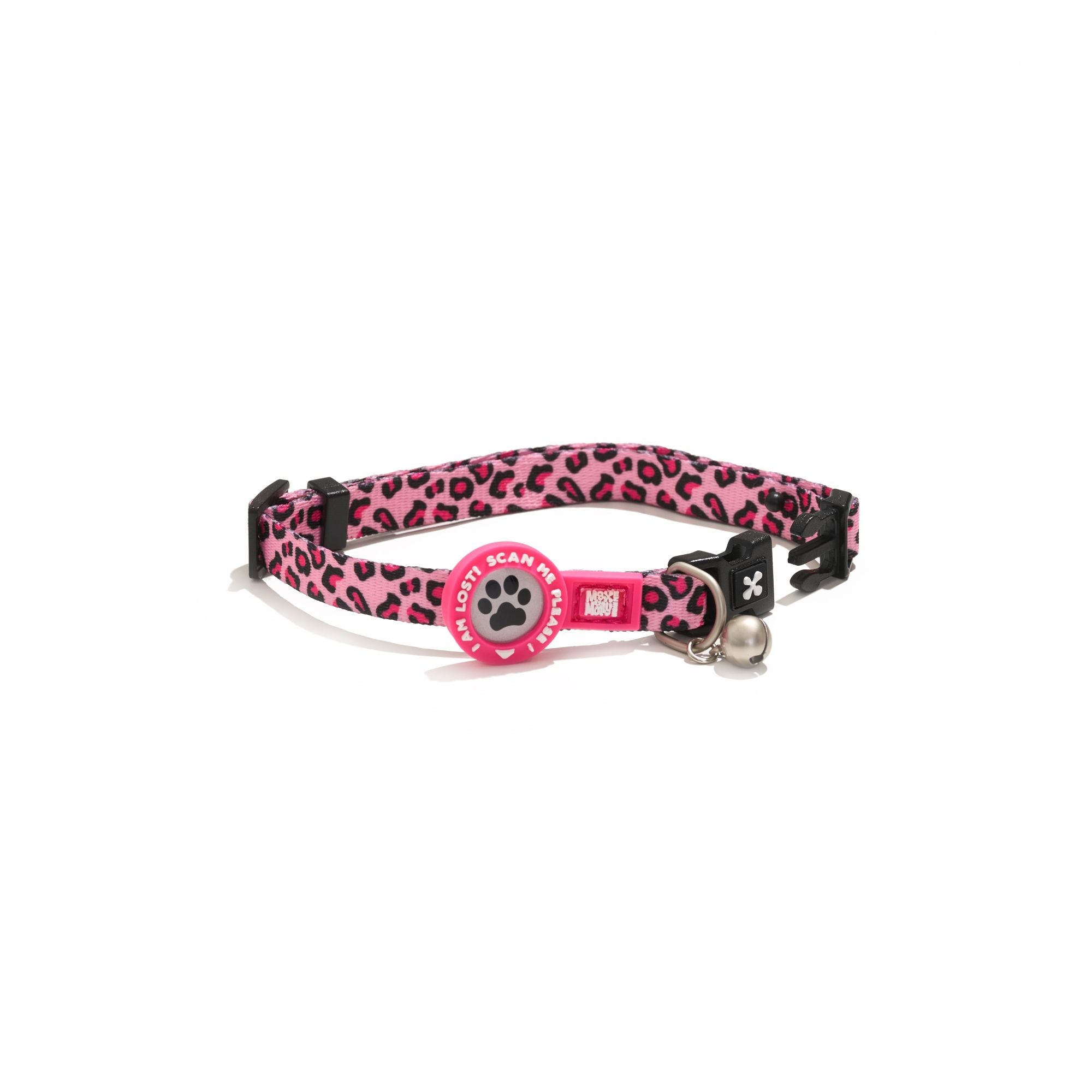Smart ID Katzenhalsband - Leopard Pink