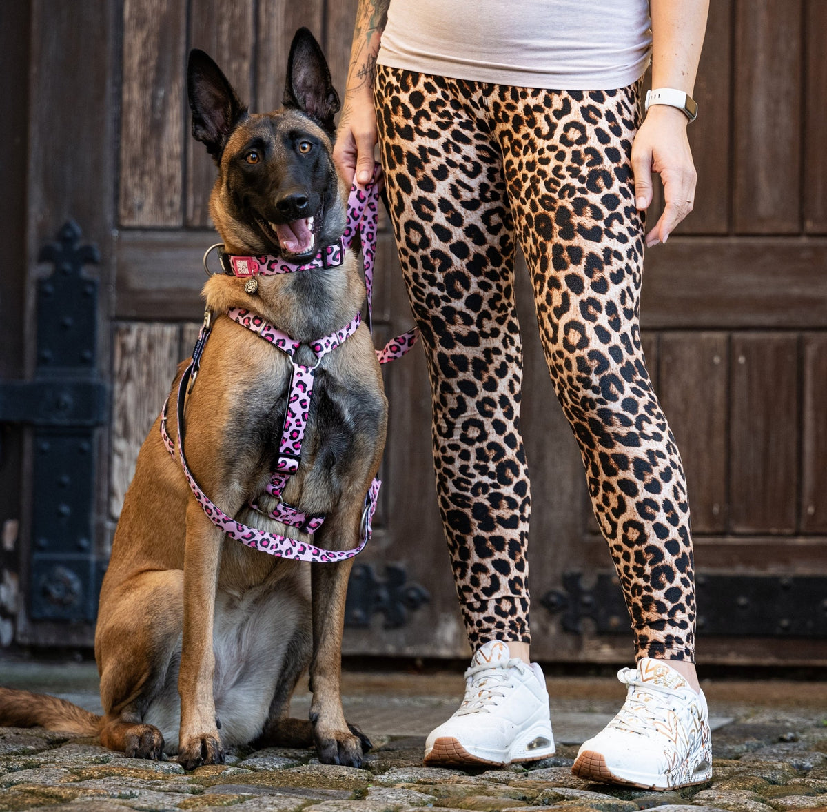 Multifunktionsleine - Leopard Pink 2.0