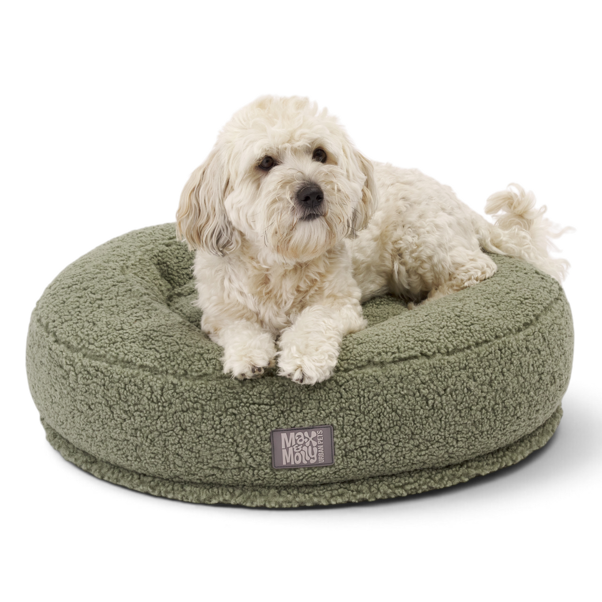 Dog Donut Bed - Luno Teddy Green