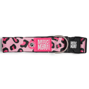 Gotcha! Smart ID Breites Hunde Halsband - Leopard Pink 