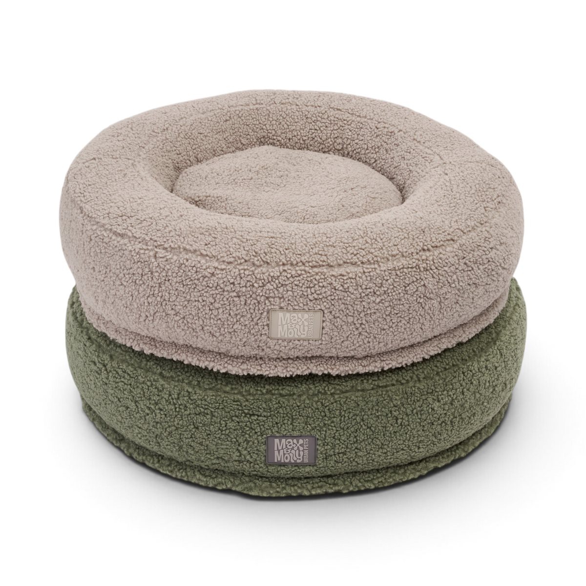 Dog Donut Bed - Luno Teddy Green