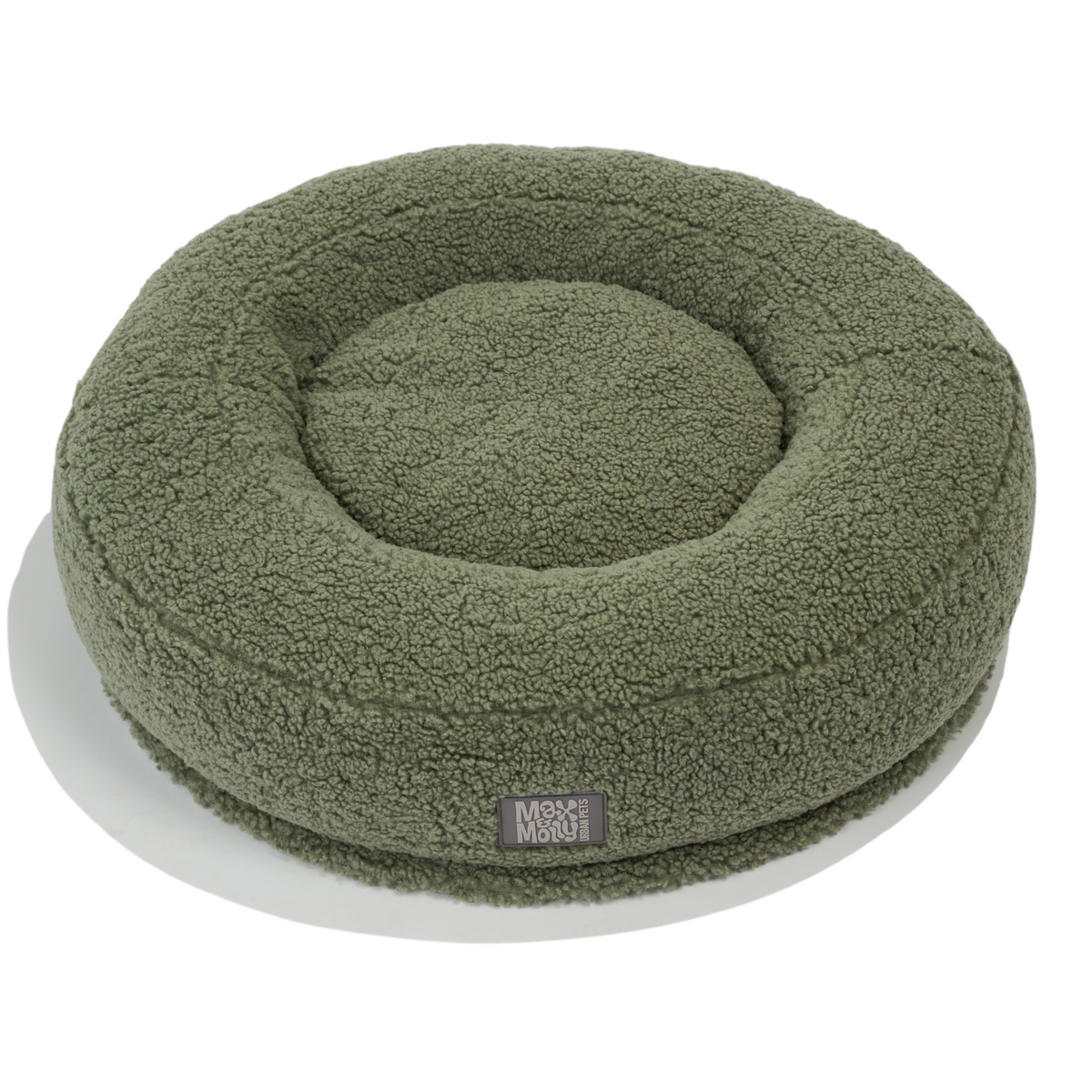 Dog Donut Bed - Luno Teddy Green