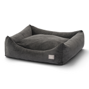 Dog Lounge Bed - Vela Cord Grey