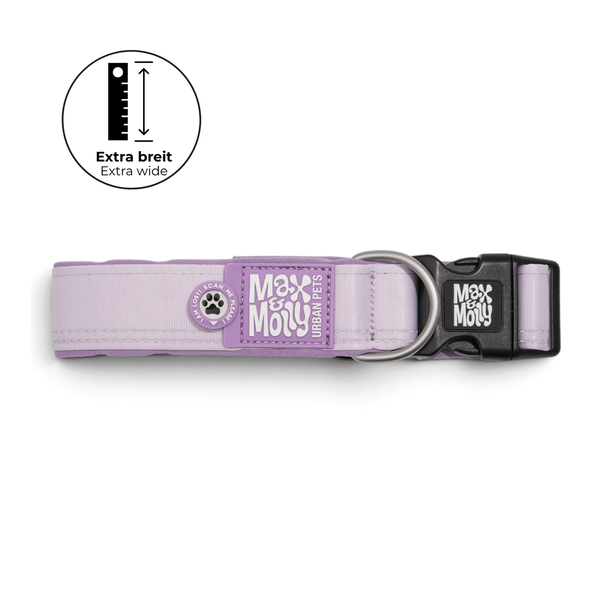 Gotcha! Smart ID Breites Halsband - Matrix 2.0 Lavendel