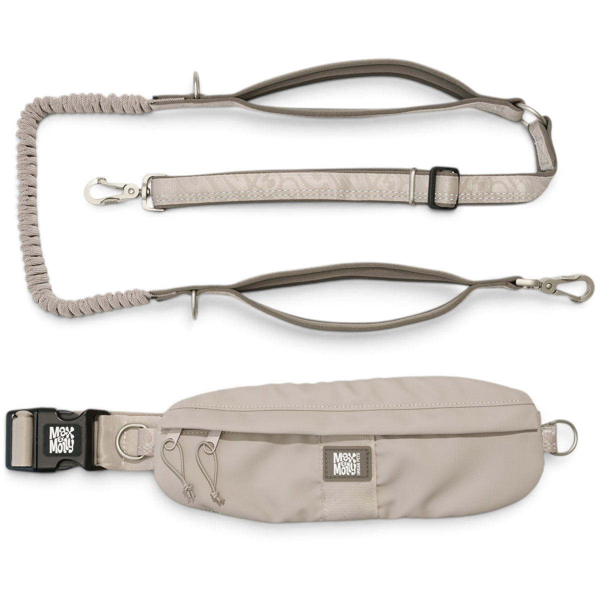 Joggingleine mit Gürteltasche - Matrix 2.0 Sand