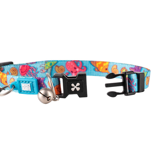 Smart ID Cat Collar - Blue Ocean